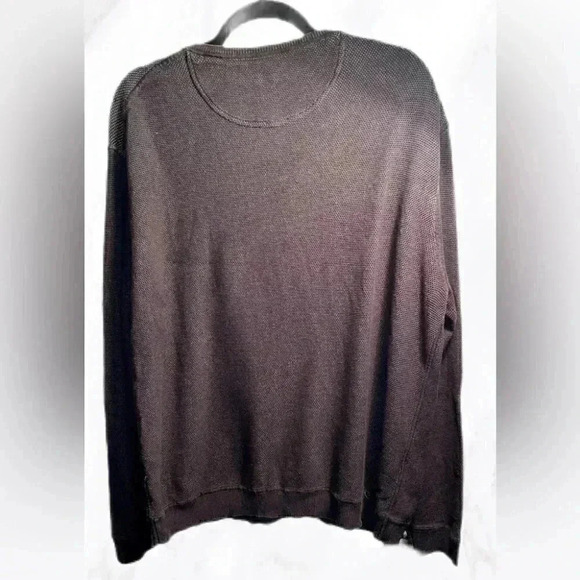 Tommy Bahama v neck waffle heathered grey long sleeve sweater XL - Picture 3 of 7